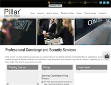 Tablet Screenshot of pillarsecurity.ca
